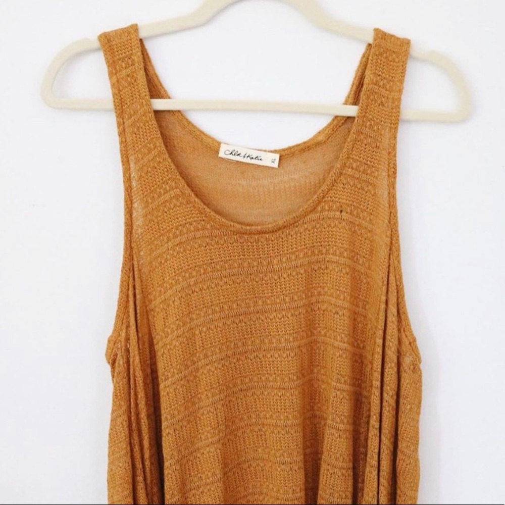 Mustard Knitted Boutique Tank
